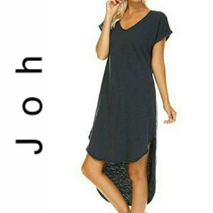 JOH Grey Hi-low Shirt Dress